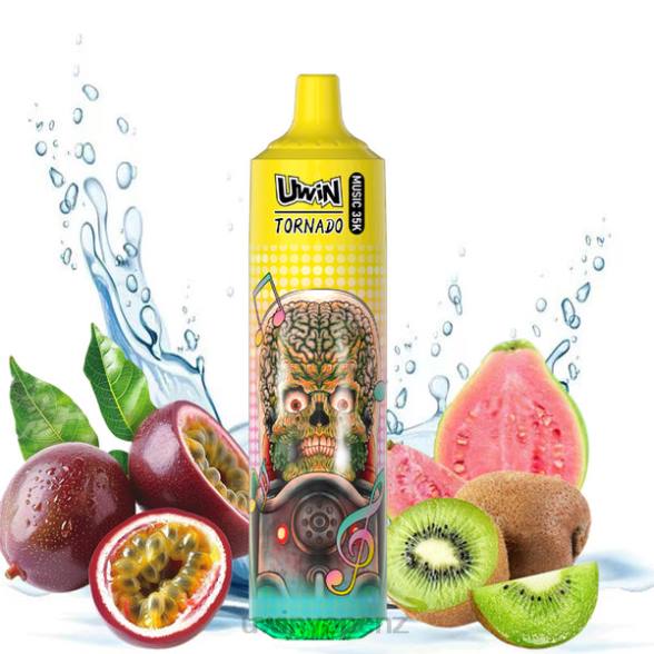Uwin Vape New Zealand - UWIN CRYSTAL 35K DISPOSABLE VAPE Kiwi Passion Fruit Guava VHX423