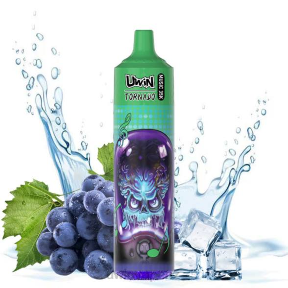 Uwin Vape Order - UWIN CRYSTAL 35K DISPOSABLE VAPE Grape Ice VHX417